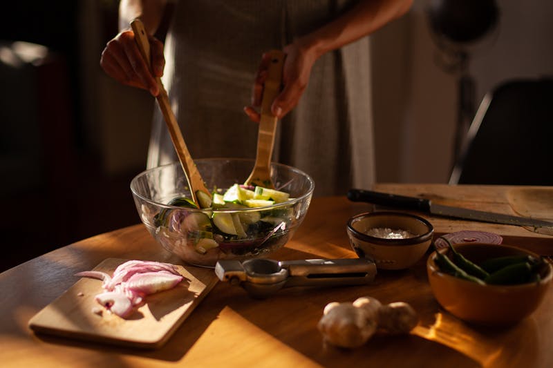 Fresh garden salad side dish